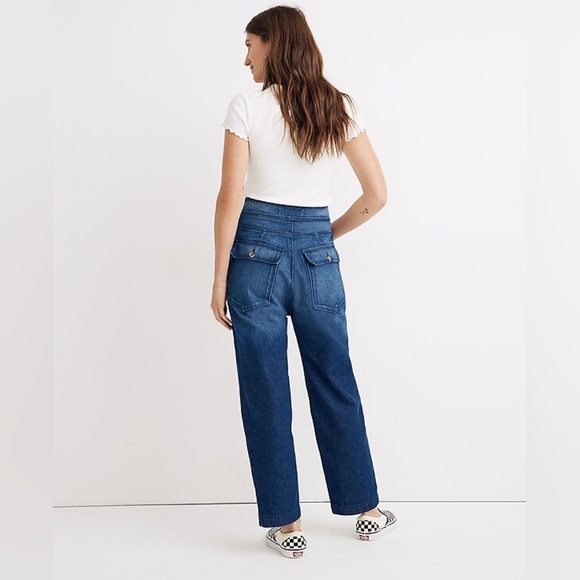 CARON CALLAHAN Emily Blue Cotton Denim Pants M - Picture 3 of 8